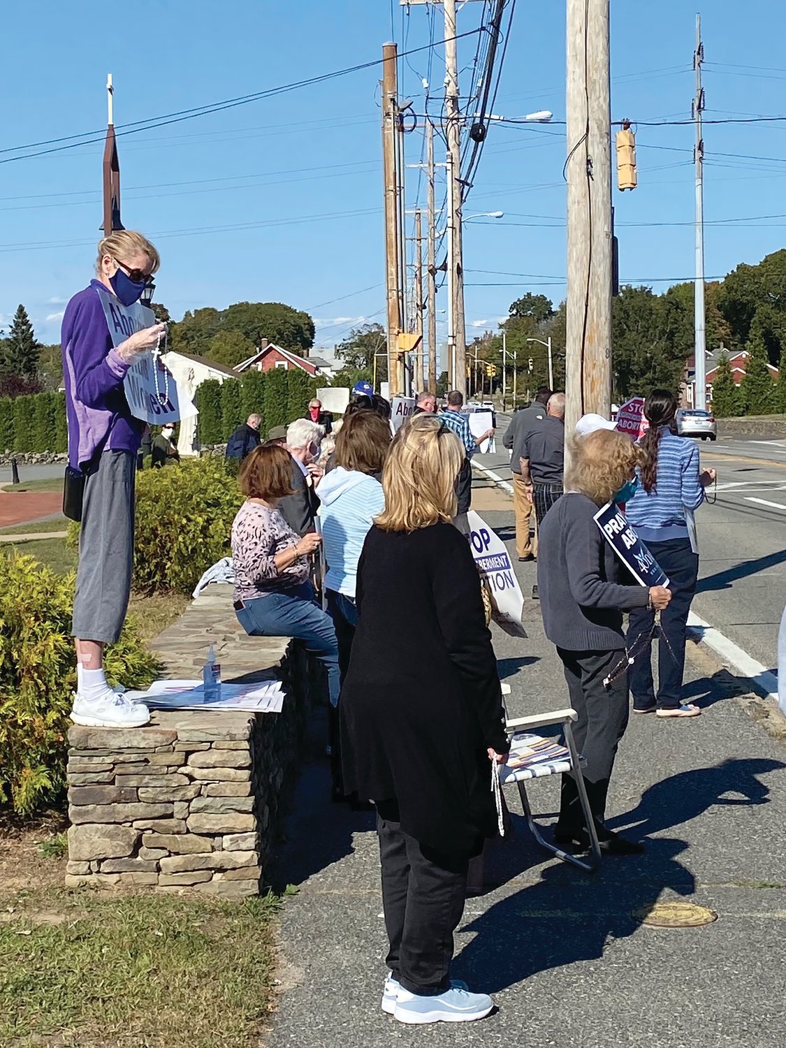 Rhode Islanders stand and pray together joining other pro-life individuals throughout the USA and Canada in honor of the millions of babies whose lives have been lost to abortion.
